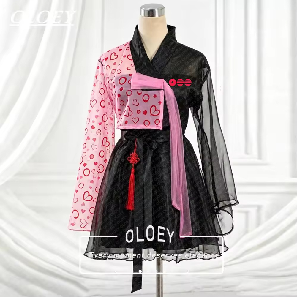 Modern Korean Lifestyle - OLOEY Moderne zwarte korte concert Hanbok