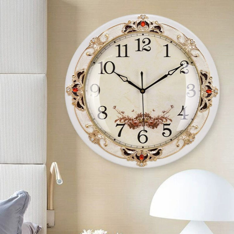 Modern Korean Lifestyle - Vintage luxe wandklok, esthetische woonkamer, Scandinavische